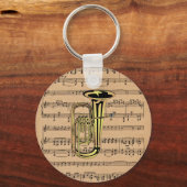 楽譜の背景で~を作る キーホルダー (正面)