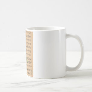楽譜の背景付きトランペット コーヒーマグカップ