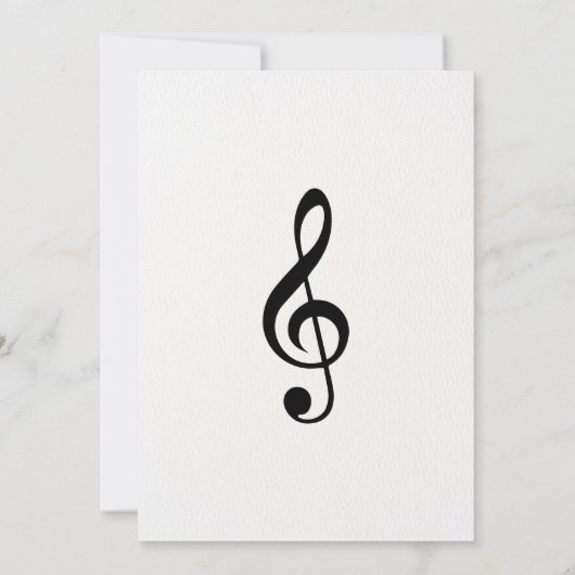 楽譜の音符 招待状 (裏面)