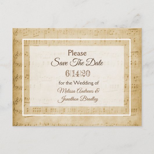 楽譜はがきを保存 案内ポストカード (正面)