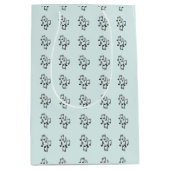 楽譜をブラックグリッター ミディアムペーパーバッグ (正面)