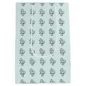 楽譜をブラックグリッター ミディアムペーパーバッグ (裏面)