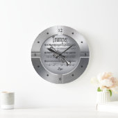 楽譜をラッパ～ブラッシュシルバーカラー～ ラージ壁時計 (ホーム)