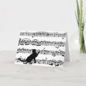 楽譜を撮った黒猫 カード (正面)