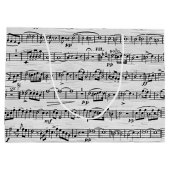 楽譜を樺の木ツリー ラージペーパーバッグ (裏面)