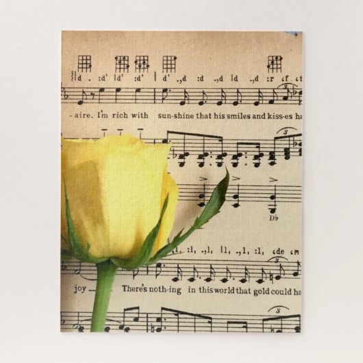 楽譜イエローローズ ジグソーパズル (縦)