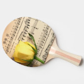 楽譜イエローローズ 卓球ラケット (横)