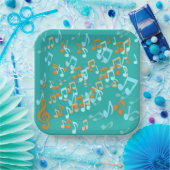 楽譜オレンジとブルース ペーパープレート (パーティー)