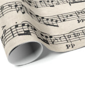 楽譜オンヴィンテージ紙 ラッピングペーパー (ロールコーナー)
