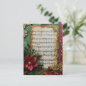 楽譜クリスマススクレープブック紙 ポストカード (スタンド正面)