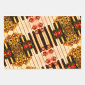 楽譜クリスマスベルズピアノソンサンタ |設定 ラッピングペーパーシート (正面)