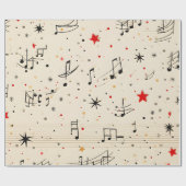楽譜クリスマスラッピング紙 ラッピングペーパー (フラット)