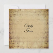 楽譜テーマ結婚式招待状 招待状 (裏面)