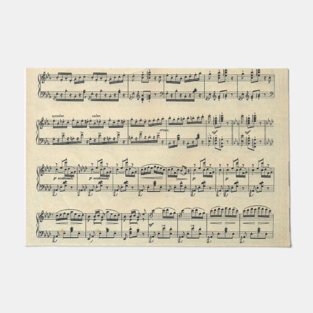 楽譜デザイン ドアマット (正面)