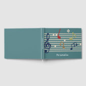 楽譜トレンディー パーソナライズされた ゲストブック (全面)