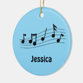 楽譜ノートの賞味期限パーソナライズされた日 セラミックオーナメント (左)