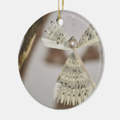 楽譜ノートクリスマスエンジェルパール セラミックオーナメント (左)