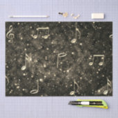 楽譜ノート金ゴールドブラックデコップページ 薄葉紙 (クラフト)