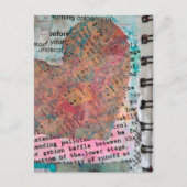 楽譜ハートコラージュ ポストカード (正面)