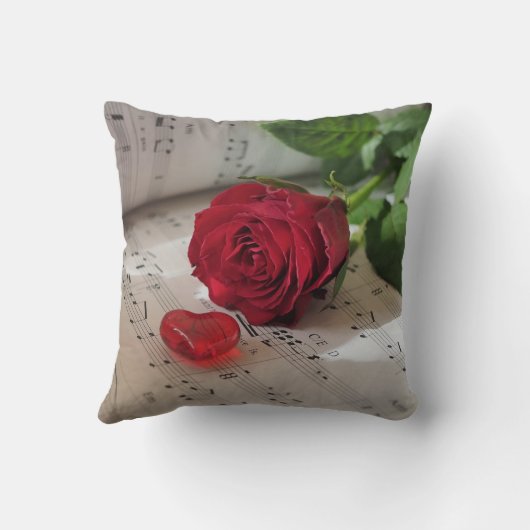 楽譜バラハート クッション (裏面)