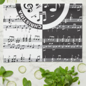 楽譜パーソナライズされたデザイン キッチンタオル (折り畳み)