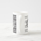 楽譜パーソナライズされたデザイン ボーンチャイナマグカップ (裏面)