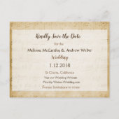 楽譜ピンクのバラの日付を保存 ポストカード (裏面)