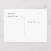 楽譜ピンクの写真の卒業発表 案内ポストカード (裏面)