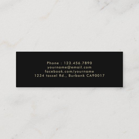 楽譜ピンク卒業式の挿入ネームカード スキニー名刺 (裏面)