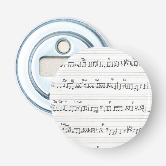 楽譜ボトルオープナー 栓抜き (正面)