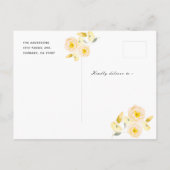 楽譜ボホフローラ木写真卒業 案内ポストカード (裏面)