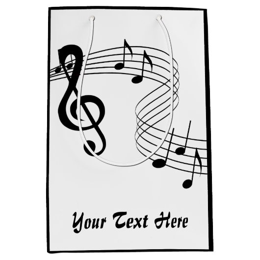 楽譜ミュージシャン媒体抱き枕 ミディアムペーパーバッグ (正面)