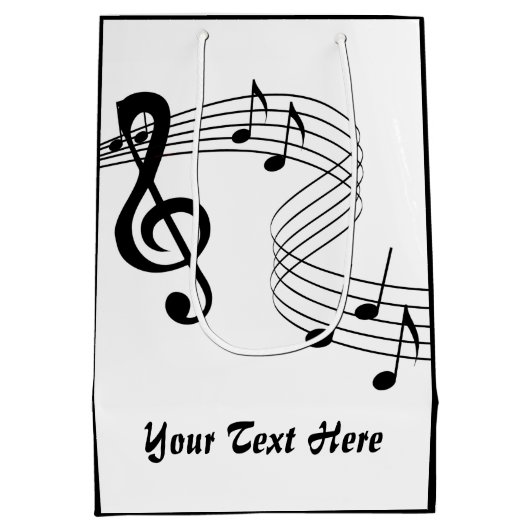 楽譜ミュージシャン媒体抱き枕 ミディアムペーパーバッグ (裏面)
