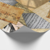 楽譜ヴィンテージシート音楽ギフト ラッピングペーパー (角)