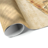 楽譜ヴィンテージシート音楽ギフト ラッピングペーパー (ロールコーナー)