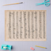 楽譜ヴィンテージ手書き角括弧の分離 薄葉紙 (クラフト)