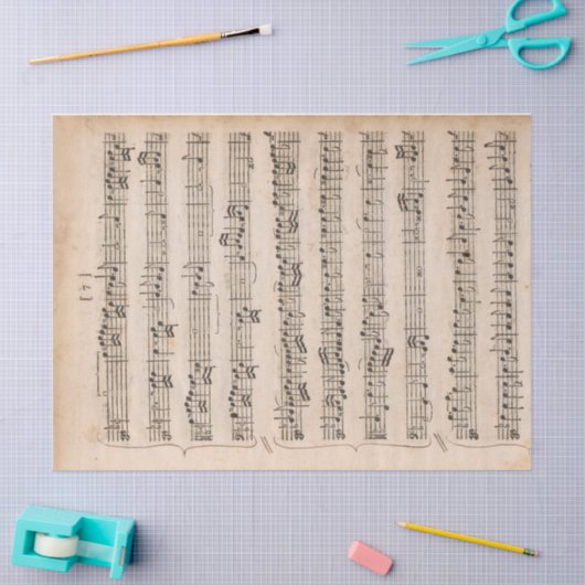 楽譜ヴィンテージ手書き角括弧の分離 薄葉紙 (クラフト)