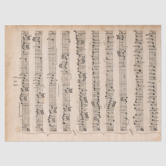 楽譜ヴィンテージ手書き角括弧の分離 薄葉紙 (正面)