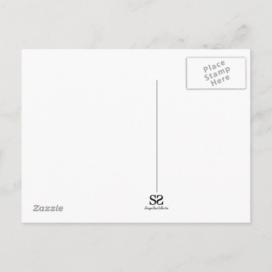 楽譜付きの珊瑚色のバラの花 ポストカード (裏面)