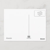 楽譜付きの珊瑚色のバラの花 ポストカード (裏面)