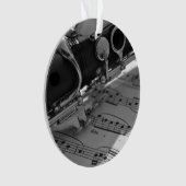 楽譜付きクラリネット オーナメント (正面)