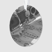 楽譜付きクラリネット オーナメント (正面)