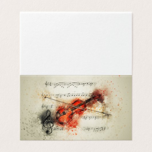 楽譜付きバイオリン (外部フラット)