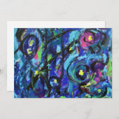 楽譜抽象芸術招待状 招待状 (正面/裏面)