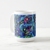 楽譜抽象芸術絵画アートのマグカップ コーヒーマグカップ (正面左)