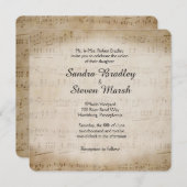 楽譜結婚式招待状 招待状 (正面/裏面)