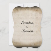 楽譜結婚式招待状 招待状 (裏面)