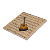 楽譜背景付アコースティックギター タイル (側面)