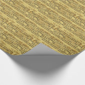 楽譜表示法の古いペーパーデザイン ラッピングペーパー (角)