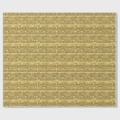 楽譜表示法の古いペーパーデザイン ラッピングペーパー (フラット)